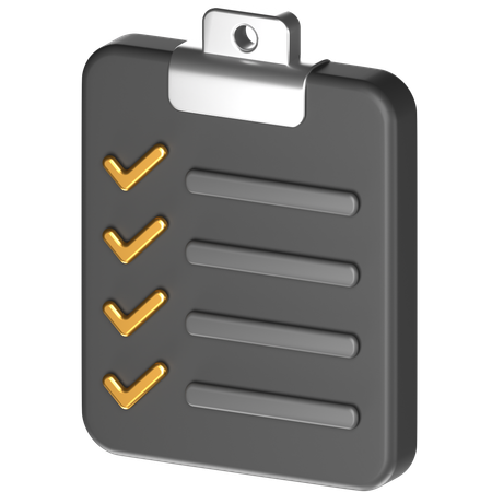 Free Lista de controle  3D Icon