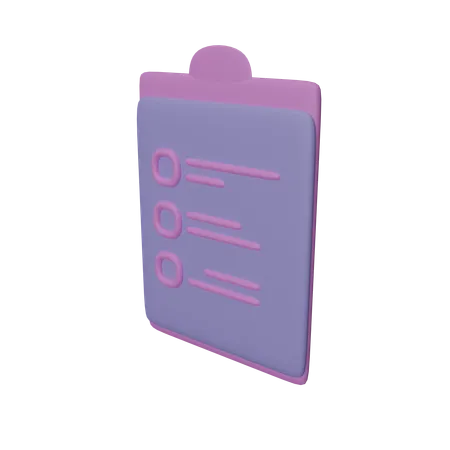 Free Liste de contrôle  3D Icon