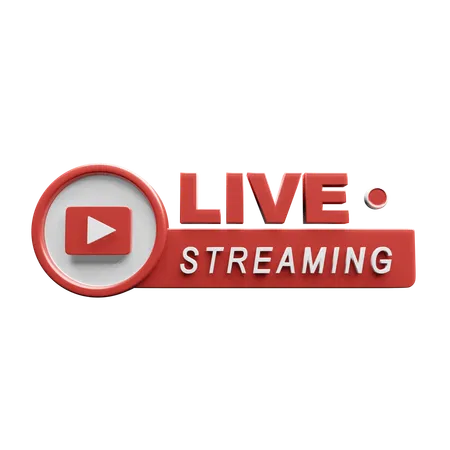 Free Live Stream  3D Icon