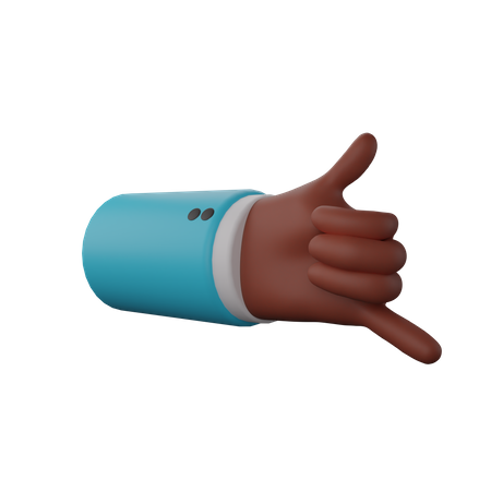 Free Llámame gesto con la mano  3D Illustration