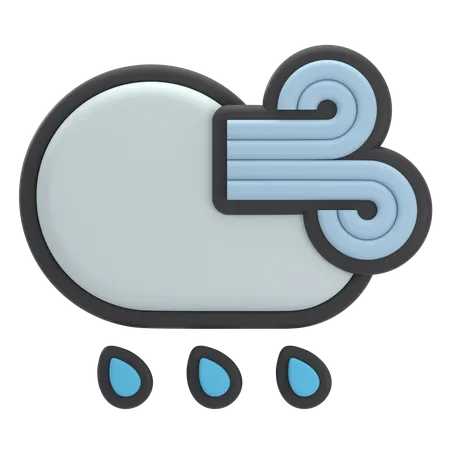 Free Lluvia ventosa  3D Icon