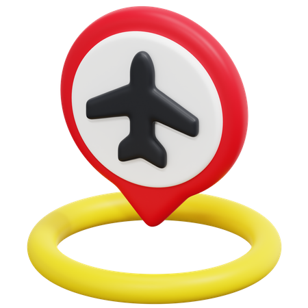 Free Localização do aeroporto  3D Icon