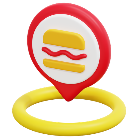 Free Localização de fast-food  3D Icon