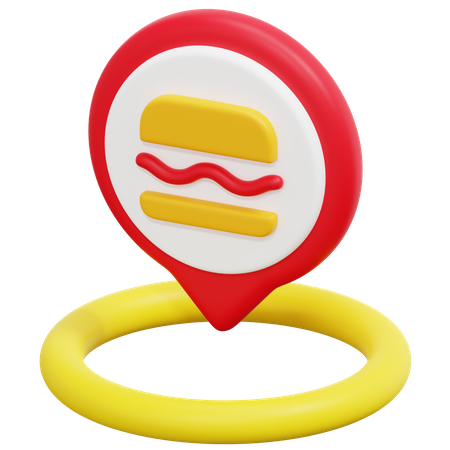 Free Localização de fast-food  3D Icon