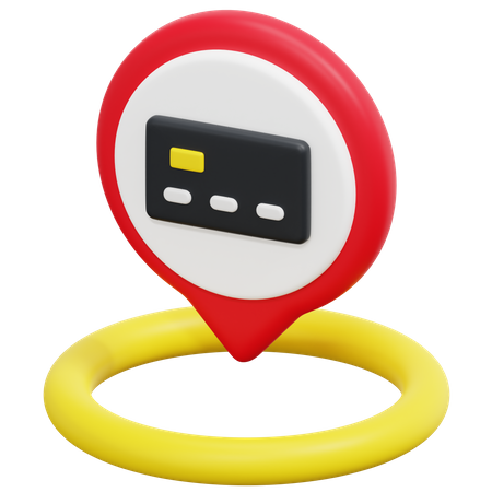 Free Localização do cartão de crédito  3D Icon
