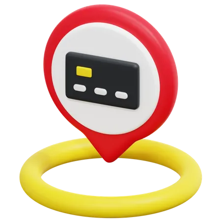 Free Localização do cartão de crédito  3D Icon