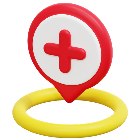 Free Localização do hospital  3D Icon