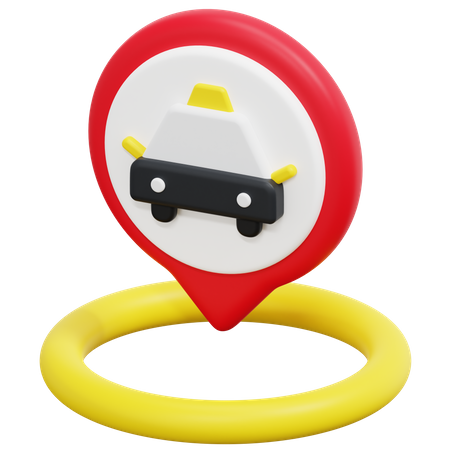 Free Localização do táxi  3D Icon