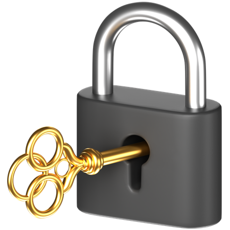 Free Lock & Key  3D Icon