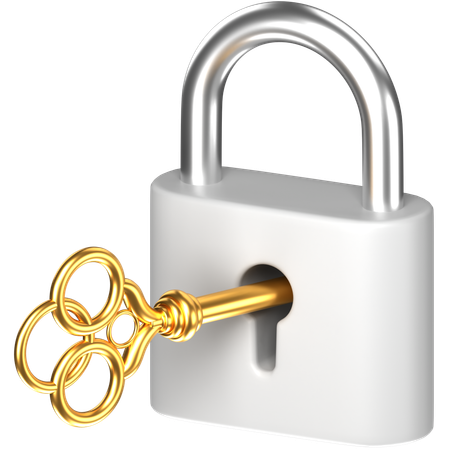 Free Lock Key  3D Icon