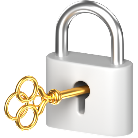 Free Lock Key  3D Icon