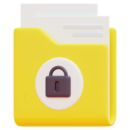 Free Locked Folder  3D Icon