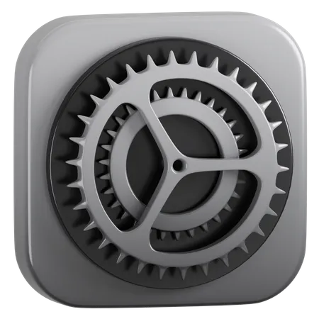 Free Logo de l'application Paramètres Apple  3D Icon