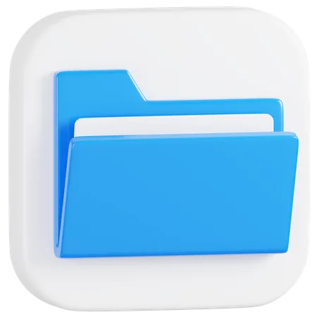 Free Logo de l'application de fichiers Apple  3D Icon