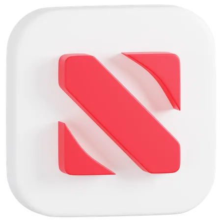 Free Logo de l'application Apple News  3D Icon