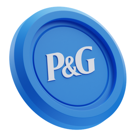 Free Logo Procter & Gamble sur une pièce circulaire bleue  3D Icon