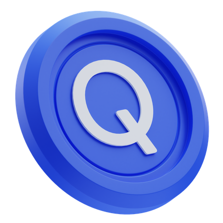 Free Logo Qualcomm sur une pièce circulaire bleue  3D Icon