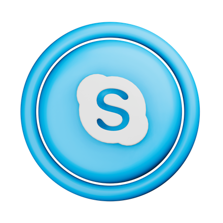 Free Logo skype  3D Icon