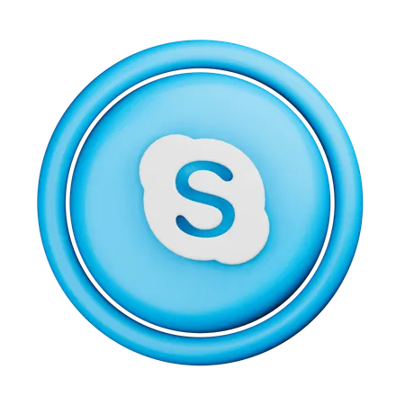 Free Logo skype  3D Icon