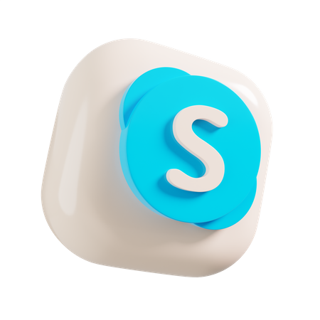 Free Logo skype  3D Logo