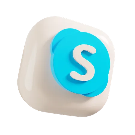 Free Logo skype  3D Logo