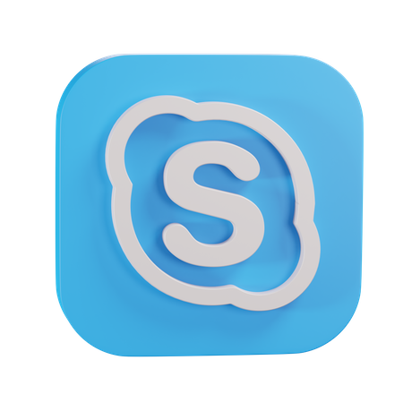 Free Logo skype  3D Icon