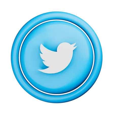 Free Logo Twitter  3D Icon