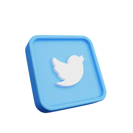 Free Logo Twitter  3D Logo