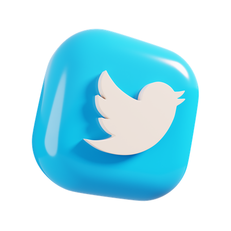 Free Logo Twitter  3D Logo