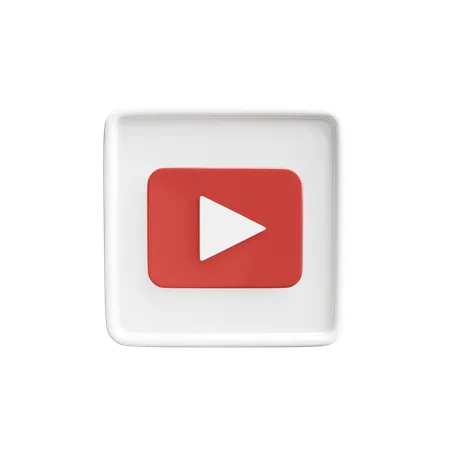 Free Logo carré de YouTube  3D Icon