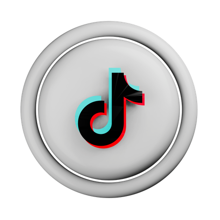 Free Logotipo branco tiktok  3D Icon