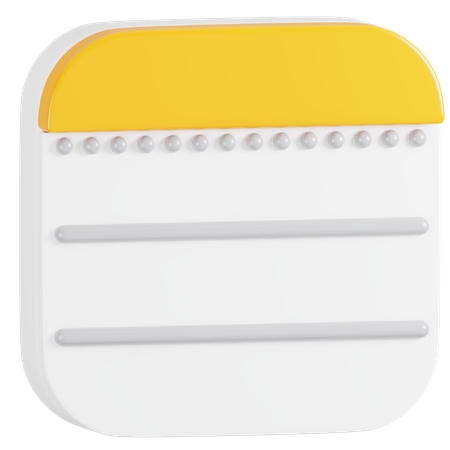 Free Logotipo de la aplicación Apple Notes  3D Icon