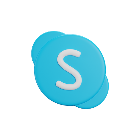 Free Logotipo de Skype  3D Icon