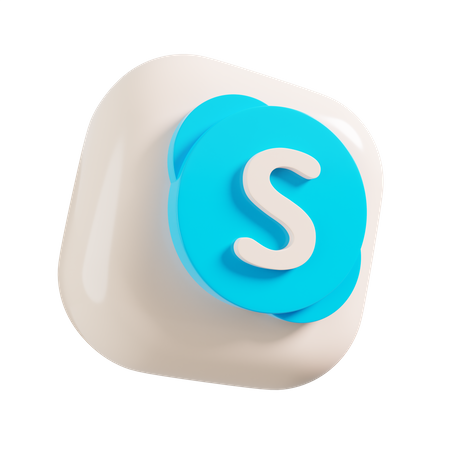 Free Logotipo de skype  3D Logo