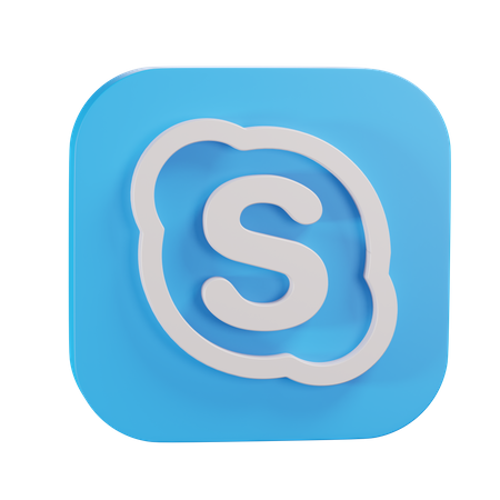 Free Logotipo de skype  3D Icon