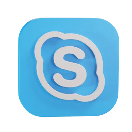 Free Logotipo de skype  3D Icon