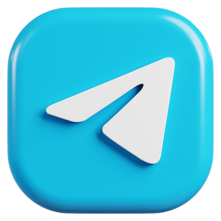 Free Logotipo de telegrama  3D Icon