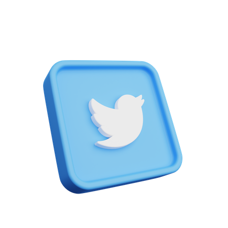 Free Logotipo de twitter  3D Icon