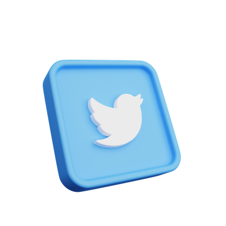 Free Logotipo de twitter  3D Logo