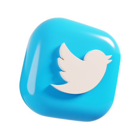 Free Logotipo de twitter  3D Logo