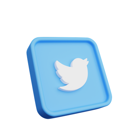 Free Logotipo do Twitter  3D Logo