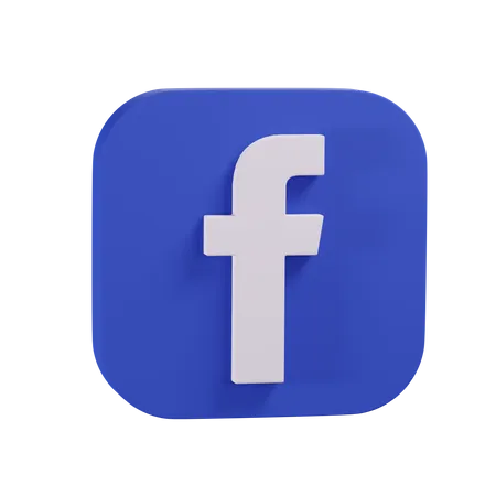 Free Logo do facebook  3D Icon