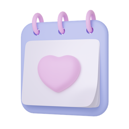 Free ラブカレンダー  3D Icon