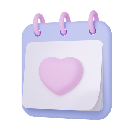 Free Love Calendar  3D Icon