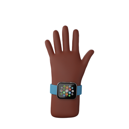 Free Main avec montre intelligente  3D Icon