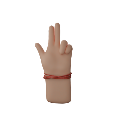 Free Main montrant le signe du pistolet avec les doigts  3D Icon