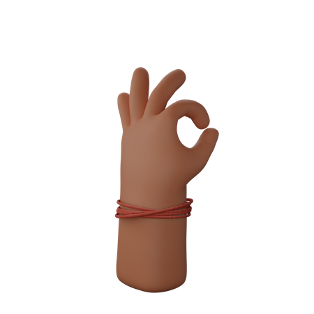 Free Main montrant le signe ok  3D Icon