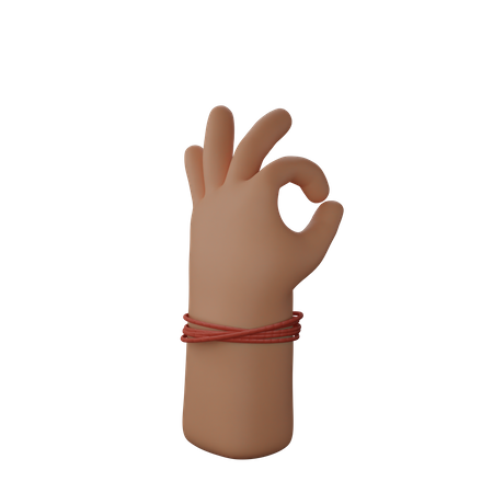 Free Main montrant le signe ok  3D Icon