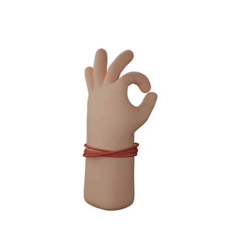 Free Main montrant le signe ok  3D Icon