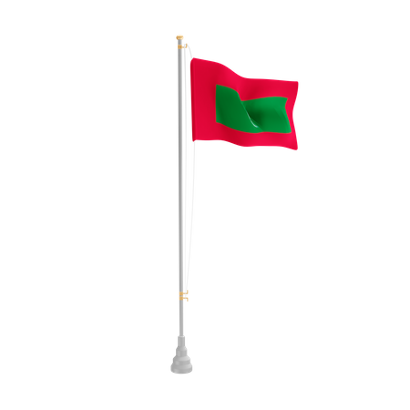 Free Maldivas  3D Flag